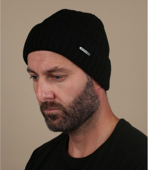 zwarte wollen muts Beanie Wool black